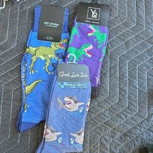 Men's Blue Shark Socks